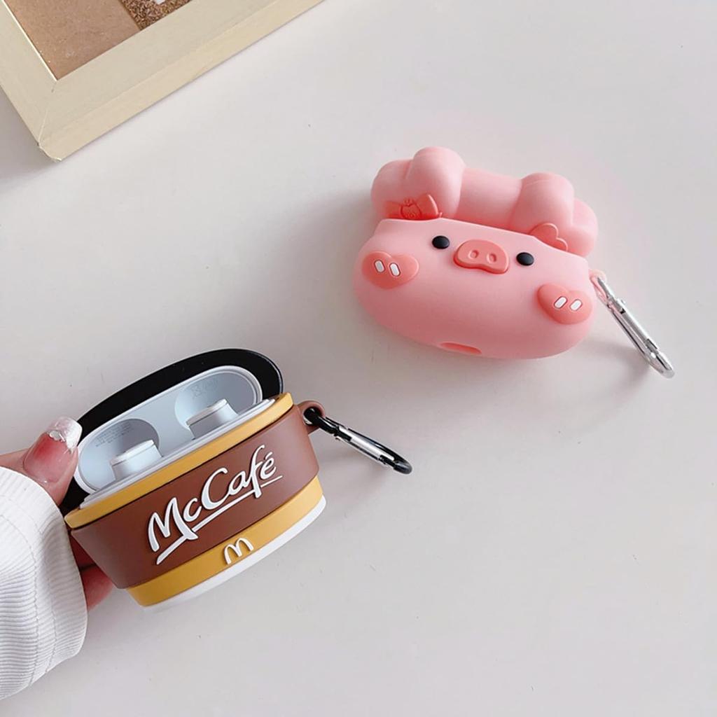 For Beats Studio Buds 2021,Studio Buds+ Plus 2023 Protective Case Cover with Carabiner,Cute Cartoon Creative Design Silicone Earphone Protective