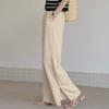 Spring and Summer New Cotton Hemp Loose Elastic Waist Women's Wide Leg Pants
