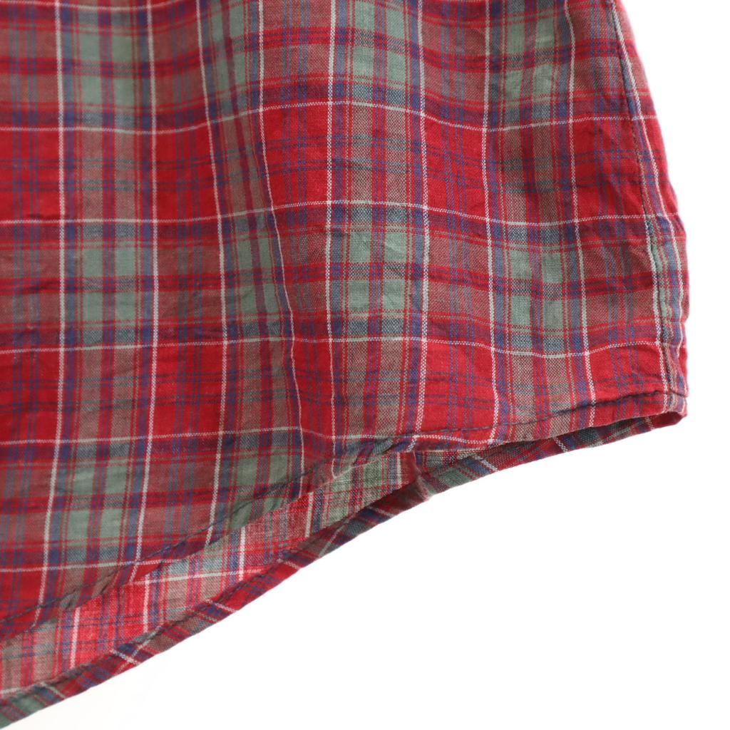 MAYWOOD 60s Vintage Check Pattern Long Sleeve Button Down Shirt L Red Men's Used