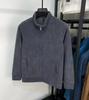 Men's Fleece Hoodie Thicken Standing Collar Zipper Cardigan Jacket Street Warm Outerwear
