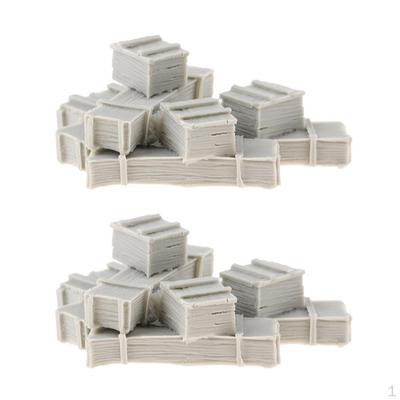 2 Pcs 1/35 Scale Simulation Crates Mini War Game Layout Box Unpainted