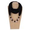 Vintage Style Women's Scarf Necklace Breathable Ethnic Necklace Scarf Beaded Pendant Scarf  Dancers