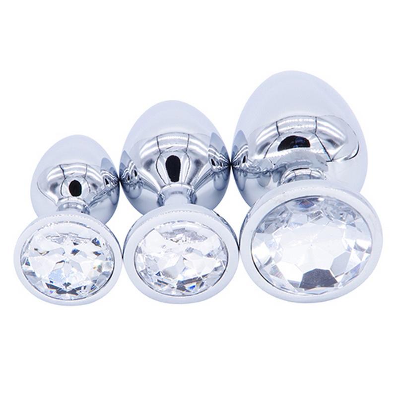 3pcs/Set Small Medium Big Stainless Steel Metal Anal Plug Dildo Sex Toys Products Butt Plug Gay Anal Beads