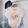 Mountain Cactus Print Retro Western TShirt Cowgirl Cute Country Music T Shirt Short Sleeve Loose Vintage Graphic Tees Women Top
