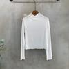 C S In The Room Anji Sheer moCk neCk baSiC Long Sleeve T ShirT 4 ColorS