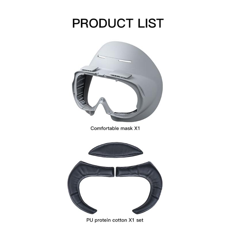 Lightproof Facial Cushion Interface Brackets for Pico 4 VR Headset Ice Cloth/PU Pads Frame Face Cushion Pads Accessory