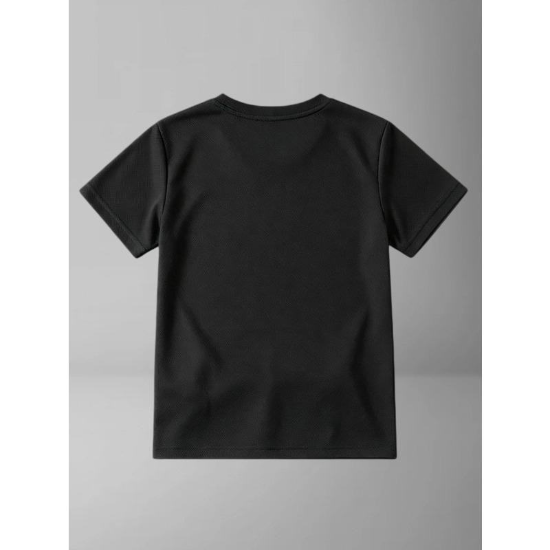 European Sizes Boys Cute Hamster Eating Popcorn Graphic T-Shirt, Crew Neck Short Sleeve Tee, Casual Breathable Kids Shirt