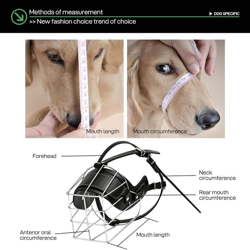 Dog Mouth Guard Adjustable Metal Basket For Biting Chewing Dog Mouth Mesh Muzzles For Large Breed Dogs Dog Muzzle For Small