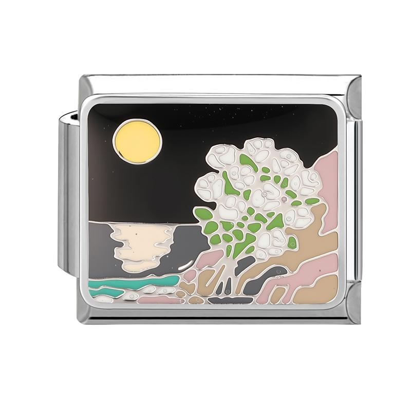 2026 Fashion Dreamy Flowers Cute Cats Dogs Moon Heart High Quality Charm Fit 9mm Stainless Steel Women Bracelet DIY Jewelry Gift