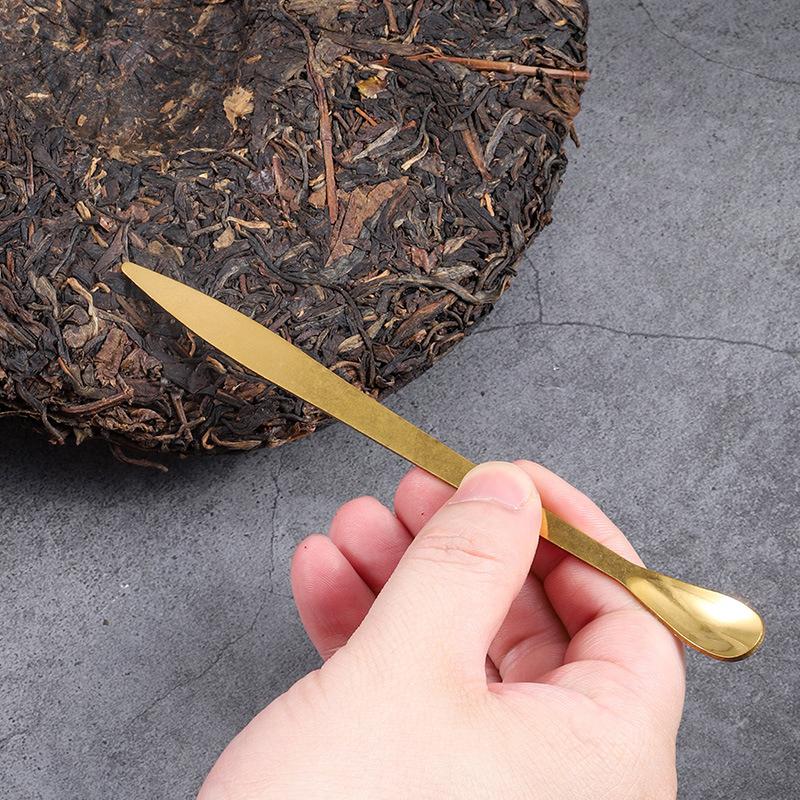5 Stück Edelstahl-Teestäbchen Japanische Traditionelle Blatttee-Schaufeln Matcha-Schaufel Teezeremonie Küchenwerkzeug Teegeschirr