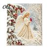 Crafting Kits for Kids Christmas Faux Pearl Painting Kit, Santa Reindeer DIY Art Relaxing Hobby 3D Angel Wall Craft Kit Adults, Festive Home