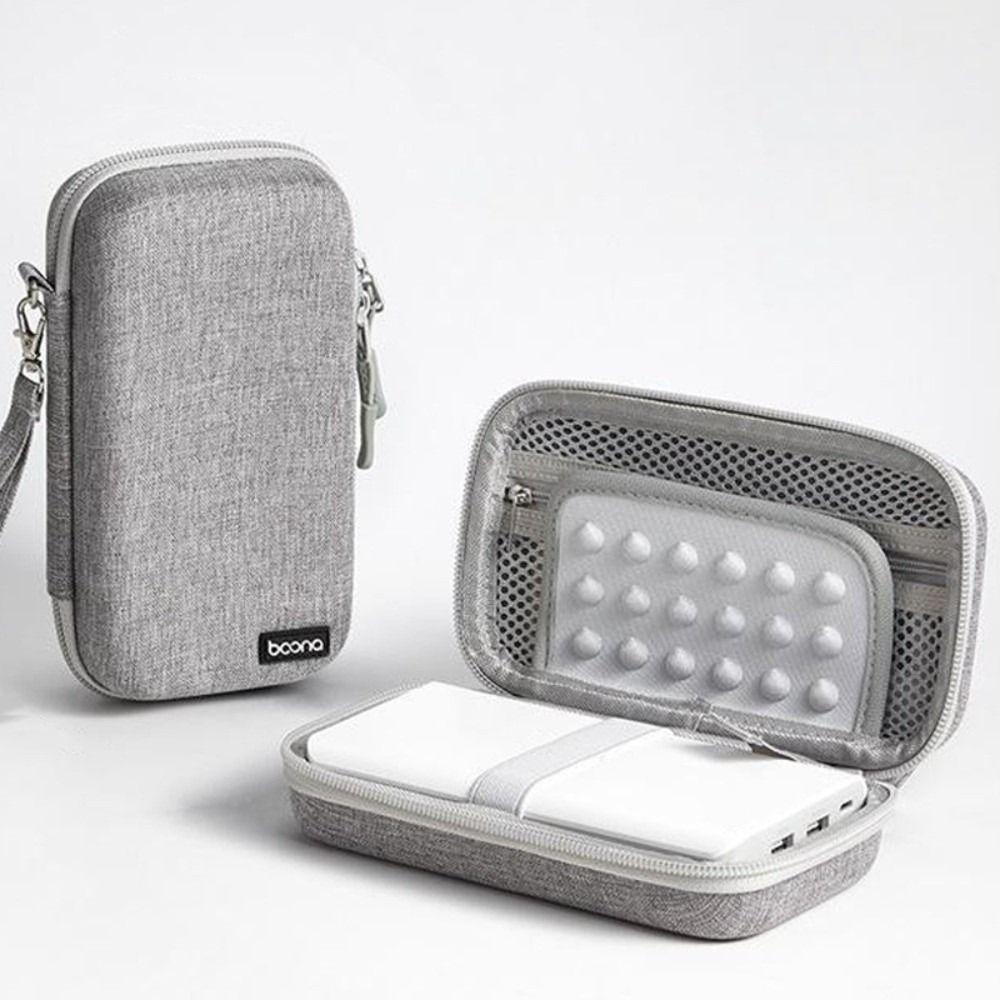 Hard EVA Power Bank Storage Bag Large Capacity Dust Proof Cable Organizer Pouch Shockproof Multi-Function Electronic Gadget Bag