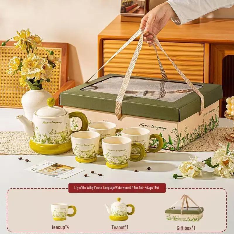 

Lily of the Valley Ceramic Teapot Set