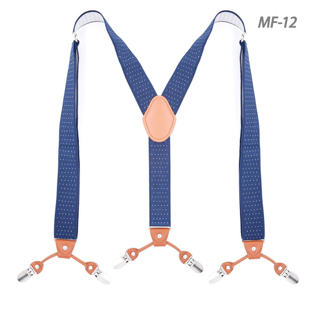 Man's Braces Leather Suspenders Adjustable 6 clip Men's Suspenders Fashion Clothing Recessionista Gift for Dad