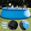 2.5/3.05/3.7cm Tapis de Protection Rond pour Liner de Piscine Noir pour Piscines Hors-Sol Intérieur Extérieur Tapis Sous Piscine Bâche Robuste