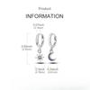 925 Sterling Silver Moon and Star Earrings Women Zirconium Drop Earring For Anniversary Wedding Jewelry Gifts