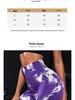 High-Waist Tie-Dyed Quick-Dry Yoga Shorts - Comfortable, Elastic, Women's Fitness Pants