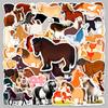 50 Cute Waterproof Short-Legged Horse Foal Cartoon Stickers for Phone, Suitcase, Laptop.