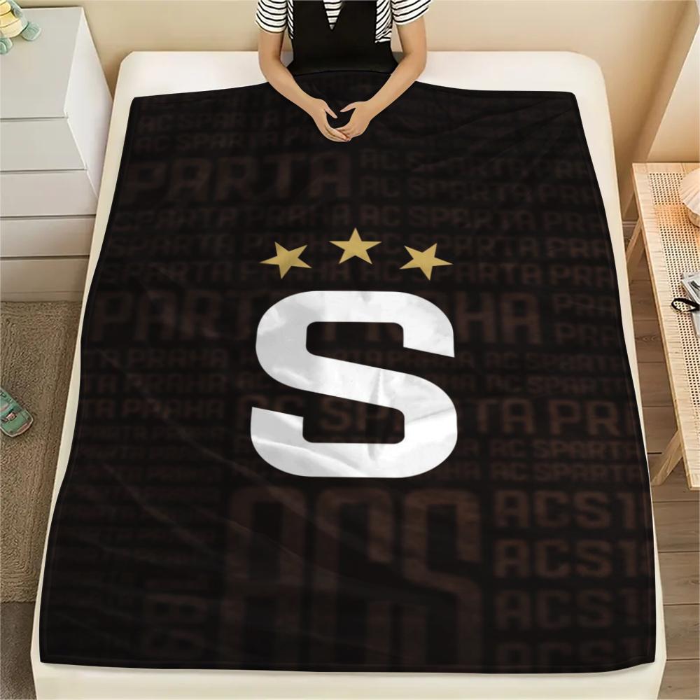 1 Pezzo Coperta in Flanella con Stampa AC Sparta Praha, Alta Qualità, Confortevole per Tutte le Stagioni, Decorazione per la Casa, Calore e Comfort, Perfetta per Regali di Natale
