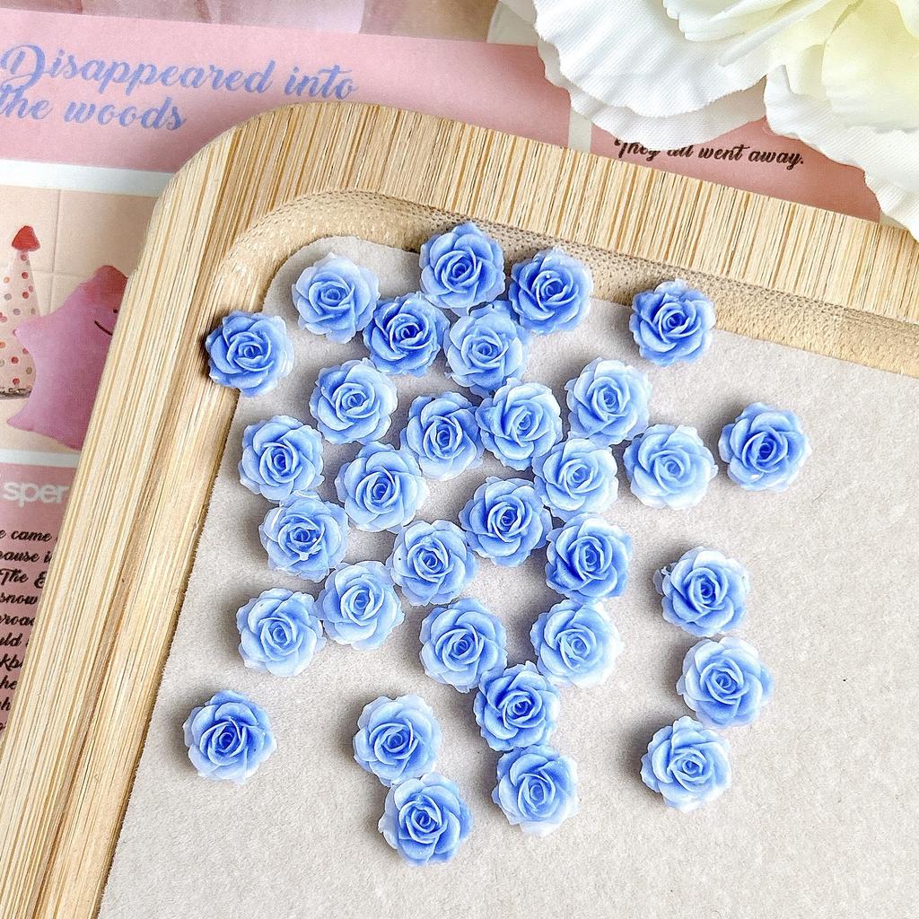 Handmade Soft Flower Carved Rose Camellia Luminous Nail Art Decorations Three-Dimensional Sweet DIY Accessories