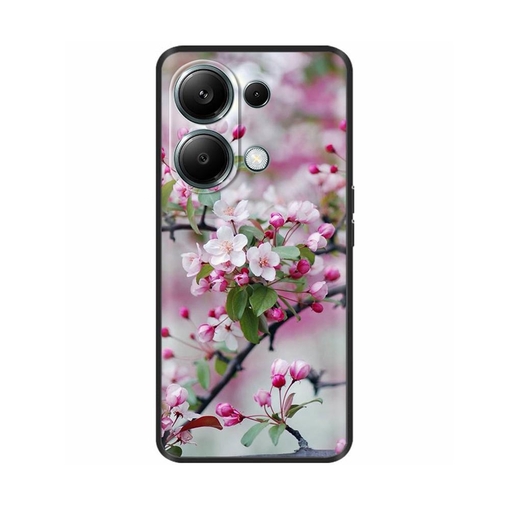 For Xiaomi Poco M6 Pro 4G Phone Case Cover Cute Cat Painted Black Silicone Soft Back Cover Cases For Poco M6 Pro Case M 6 M6Pro