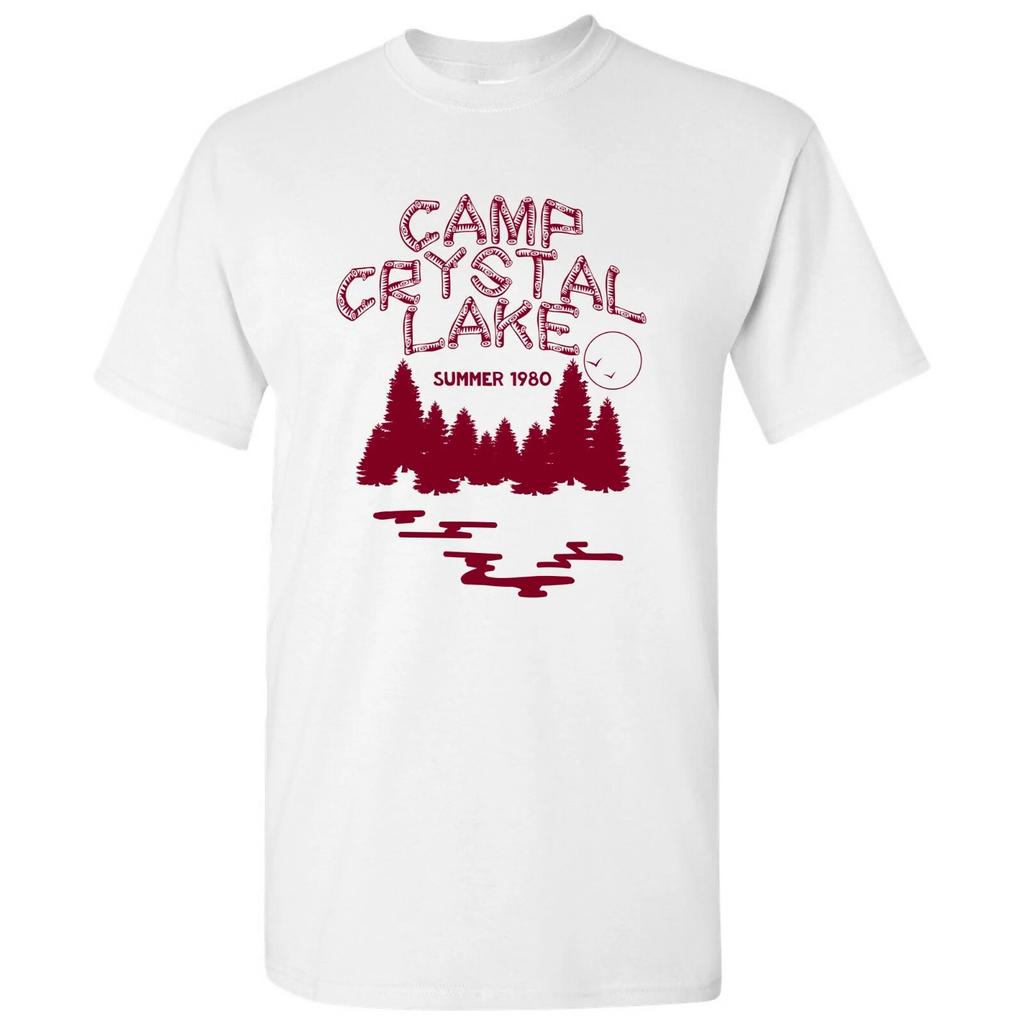 Camp Crystal Lake - Funny 80s Horror Movie Halloween T Shirt