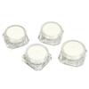 4Pcs Cream Jar Diamond Look Cosmetic Refillable Bottle Outdoor Travel Camping Plastic Compact Makeup Empty Container