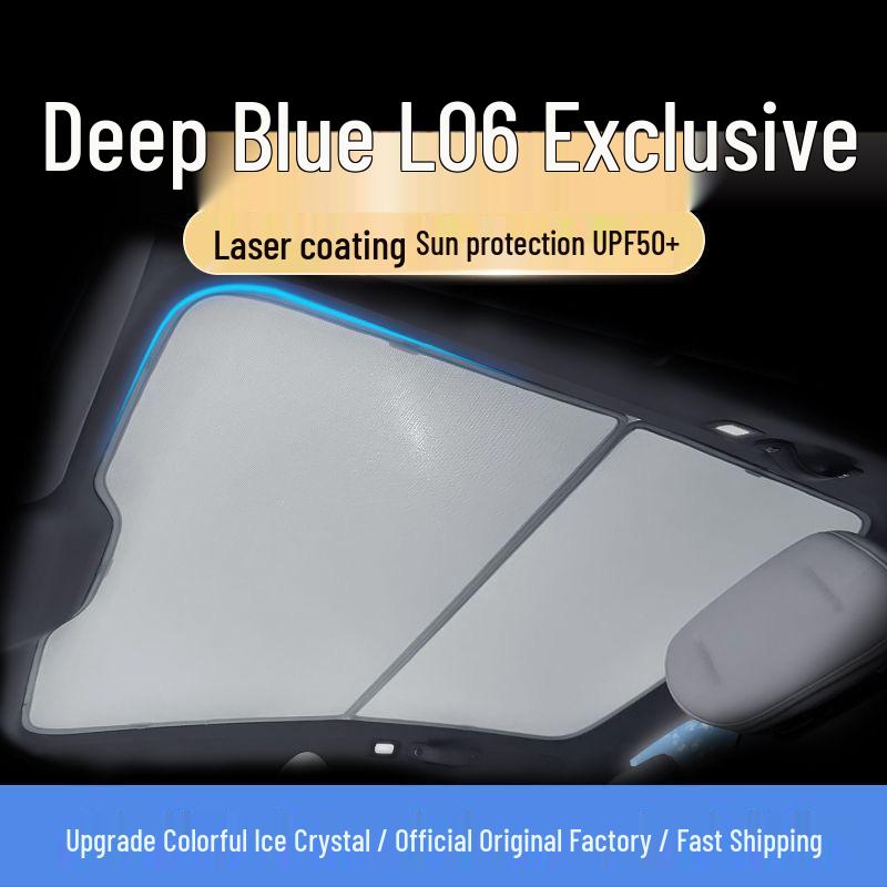 

Changan Deep Blue L06 Window & Sunroof Sunshade – Light-Blocking Car Sunshade Curtain Accessories Black Ice Crystal