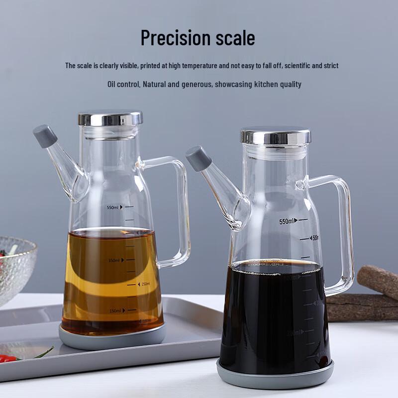 Ru Han Glass Measuring Oil and Vinegar Dispenser Set