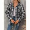 Autumn Women Casual Loose Plaid Shirt Fashion Top