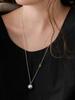 Obla Combi Bold Ball Necklace_Silver Jn033