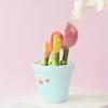 Ceramic Measuring Spoon Multifunctional Flower Measuring Spoon Cute Base Spoon Holder Household Kitchen Supplies Accessories