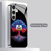 Totem Tree Pattern 2D Phone Case for Samsung S26 S25 S24 S23 S22 S21 S20 A56 A36 A16 - Electroplated Glass Protective Cover