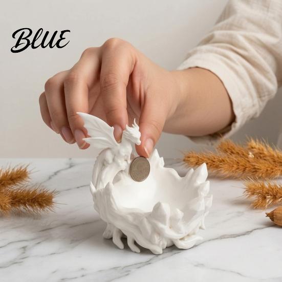 Lightweight Storage Dish 3D Printed Fantasy Dragon Ring Tray Gothic Coaster for Keys