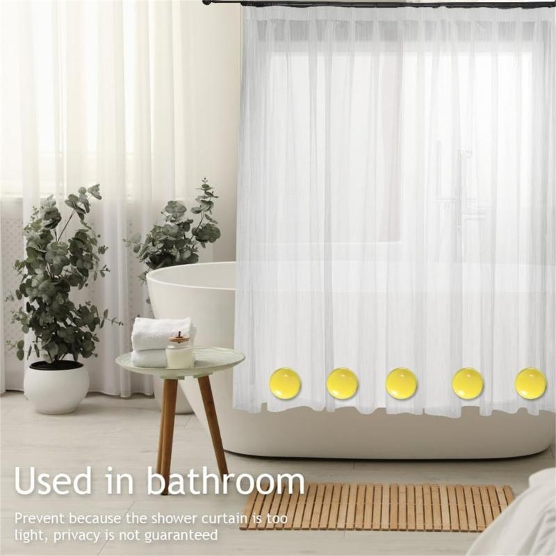 12-Pieces/lot Reliable Magnetic Curtain Holders Waterproof Curtain Magnet Shower Drapery Counterweights for Bathroom