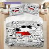 1PC Snoopy Pattern Bedding Quilt Set Quilt Cover Pillowcase Home Decoration Birthday Gift (1 * Duvet Cover + 2 * Pillowcase, Without Core)