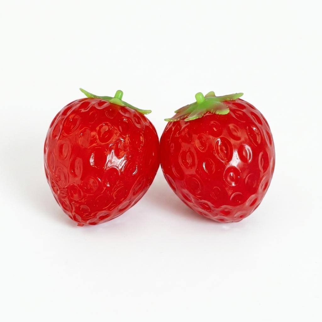 Strawberry Shape Stress Relief Toy 5cm Soft Material for Hand Exercise and Sensory Relaxation Use
