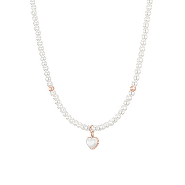 Jestina Mariel Pearl Bead Necklace + Pendant Set (Set-J0-0903)