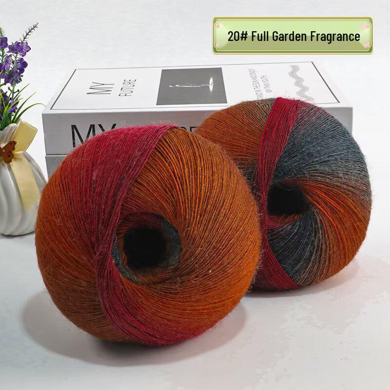 Rainbow Gradient Dyed Yarn 200g - Perfect for DIY Knitting Shawls, Scarves, Sweaters & Coats