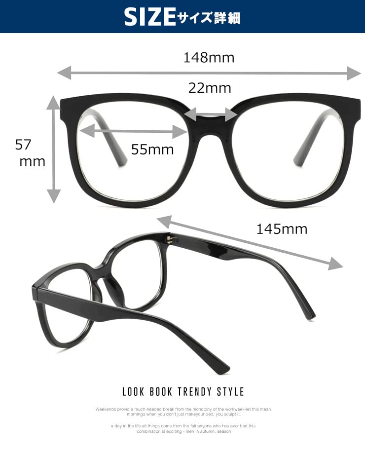 Big Frame Wellington Sunglasses UV Protection Unisex F Black x Blue [One Colors] Men's (4)