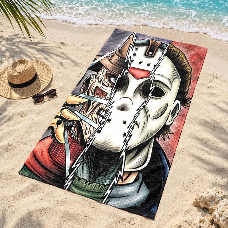 Friday the 13th Microfiber Beach Towel Quick Dry Sand Free Lightweight Beach Towels for Travel Swimming Camping