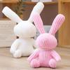 Plush Bunny Toy With Striped Necklace For Kids Gift And Collectors