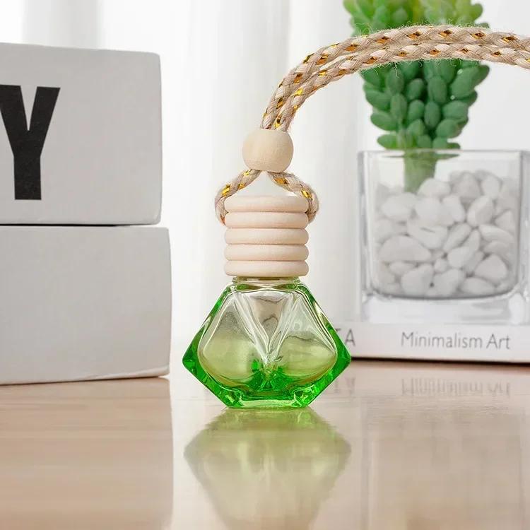 1PC Car Hanging Empty Bottles Perfume Aromatherapy Refillable Air Freshener Diffuser Oil Fragrance Bottle Vehicle Pendant
