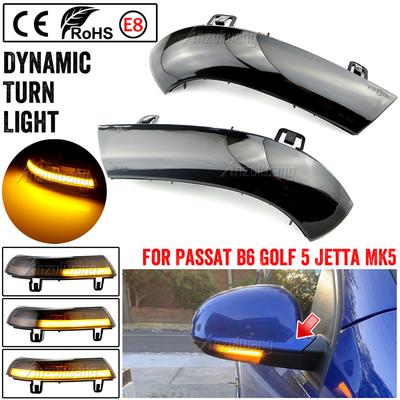 2pcs Dynamic Blinker For VW GOLF 5 GTI V MK5 Jetta Passat B5.5 B6 Sharan Superb B5 EOS LED Turn Signal Mirror Indicator Light