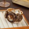 Elegant Women's Gem-Inlaid Threaded Bracelet: European & American Style