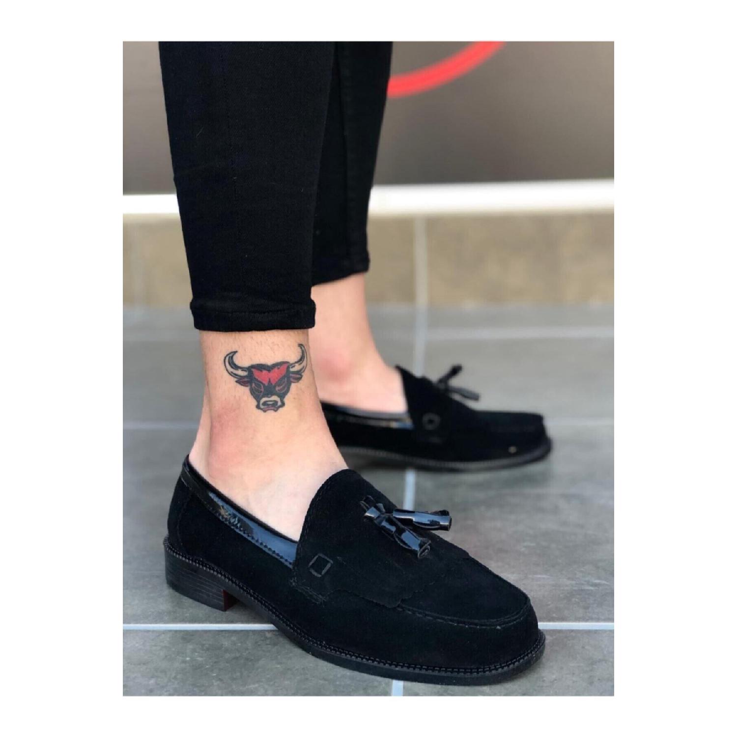 

Men s Women s Black Ba0062 Tasseled Corcik Suede Classic Shoes 36 чорний