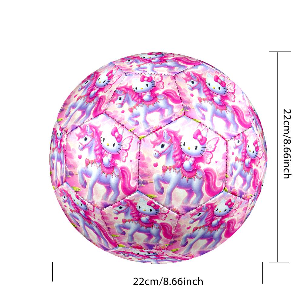 1pc Hello Kitty Soccer Ball, Athletic Standard Football Size 5 Lightweight Sports Match Soccer Ball, Perfect Gift for Sports Enthusiasts