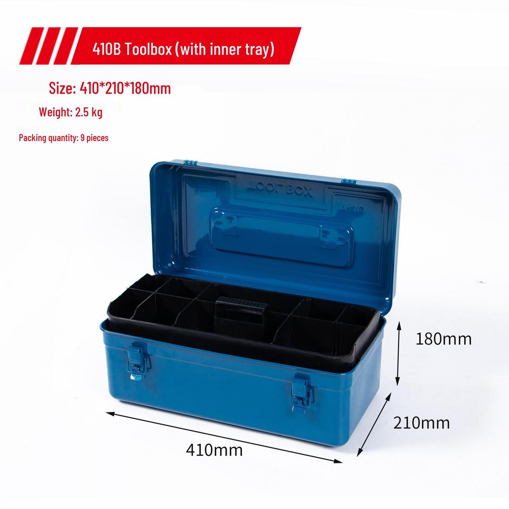 Industrial Grade Large Capacity Portable Toolbox with Multifunctional Storage for Automotive Repair