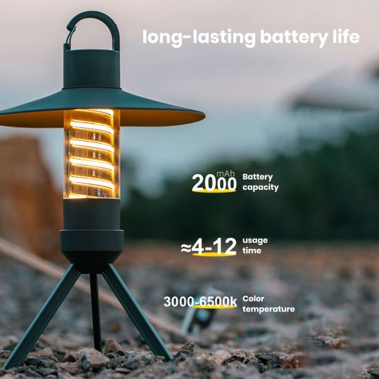 LED Camping Lantern Super Bright Dimmable Waterproof Rechargeable High Lumens Hiking Fishing Emergency Tent Light Flashlight