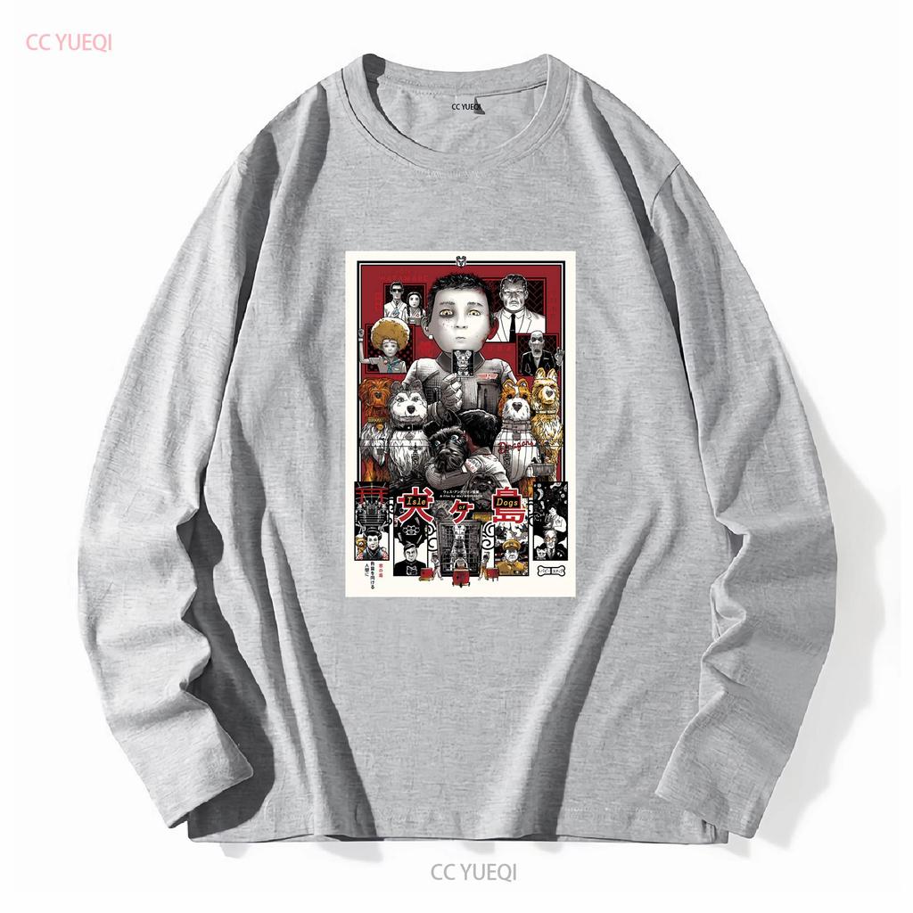 Wes Anderson Isle of Dogs Movie T Shirt Heavy Cotton Vintage Washed Slightly Versatile Designer Clothes Fashion Comfortable